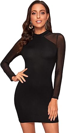mesh bodycon dress