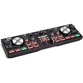 Numark DJ2GO2 Touch Compact DJ Controller | Portable, 2-Deck, DJ Mixer, Touch-Capacitive Wheels, Integrated Audio Interface, and Serato Lite, Gen 3