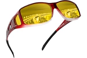 Tnnaiko Night Driving Glasses Night Vision Glasses Fit Over Glasses Sunglasses for Men Polarized Sunglasses