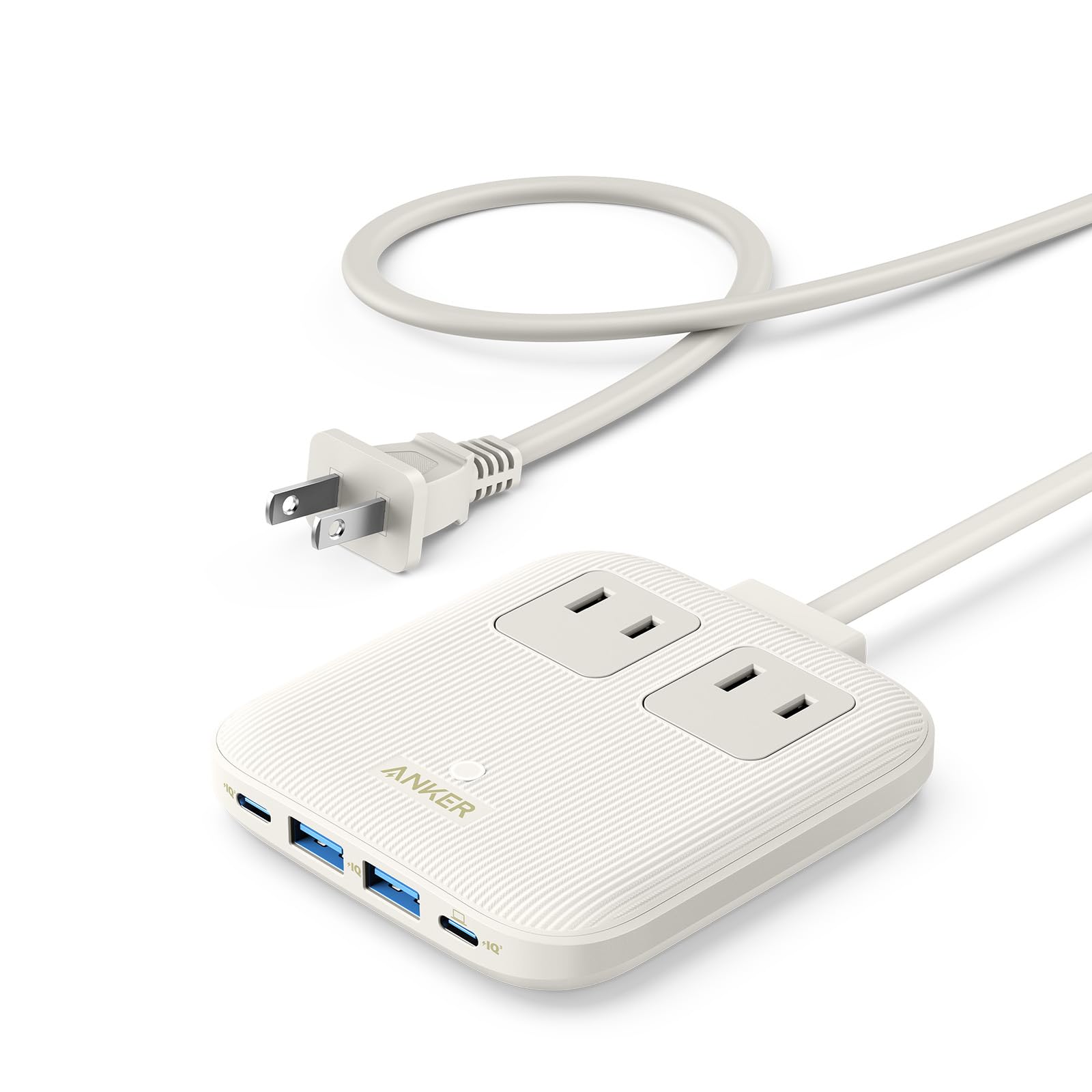 Anker Nano Charging Station (6-in-1, 67W) (USBタップ 電源タップ AC差込口 2口 USB-C 2ポート USB-A 2ポート 延長コード 1.5m) 【PSE技術基準適合】MacBook PD対応 Windows PC iPad iPhone G