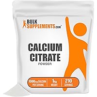 BulkSupplements.com Calcium Citrate Powder - Calcium Supplements for Bone Health - Unflavored - 4760mg (1000mg of Calcium) pe