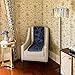 Serena D'italia Tiffany Style Lamps, Blue Contemporary Floor Lamp, Mosaic Stained Glass Lamp and Bronze Finish Base, Double Pull Chain (Blue, White, Yellow)