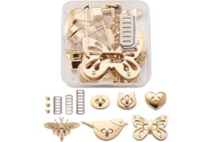 Craftdady 6 Sets Purse Turn Lock Clutches Closures Bees Butterfly Bird Cat Oval Heart Purse Twist Lock Handbag Bag Hardware Accessory