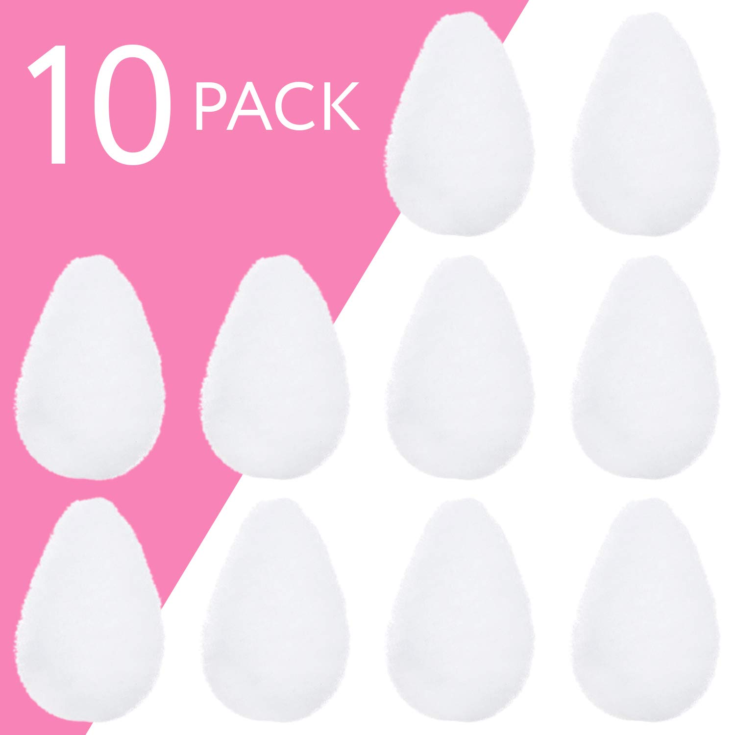 10 Pack Facial Sponge For Daily Deep Cleansing And Regular Exfoliating - Regular Buff Puff Style Exfoliating Pads Perfect Puf For Removing Dead Skin, Dirt & Makeup - Normal to Oily - Made In The USA : Beauty
