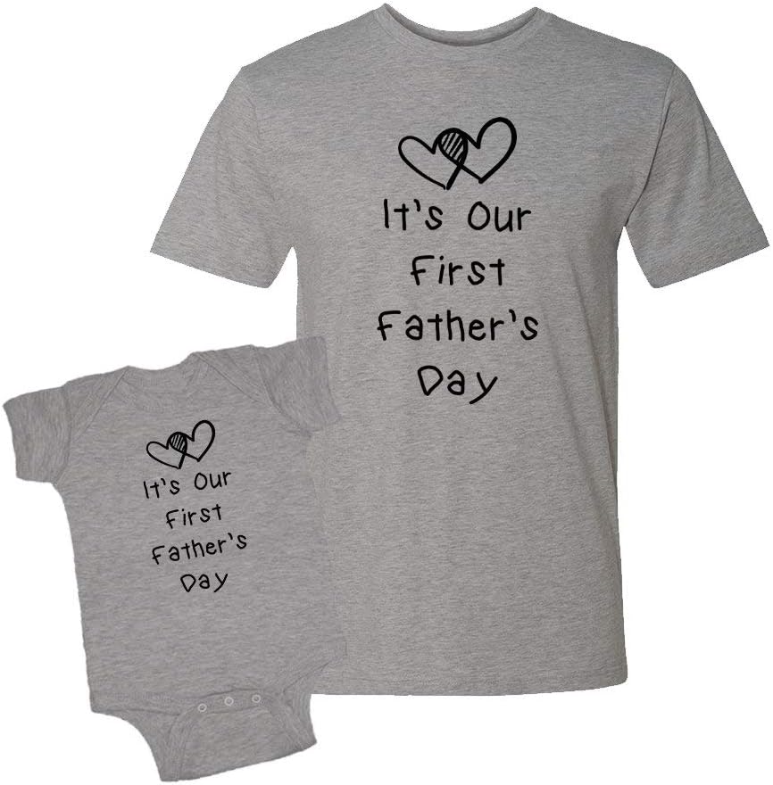 It's Our First Father's Day Infant Bodysuit & T-Shirt Matching Set