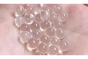 YEETSCHI 6mm Clear Quartz Balls Beads Insert (30 Pack) (Clear)