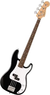 Fender Squier Debut Precision Bass Laurel Fingerboard White Pickguard Black