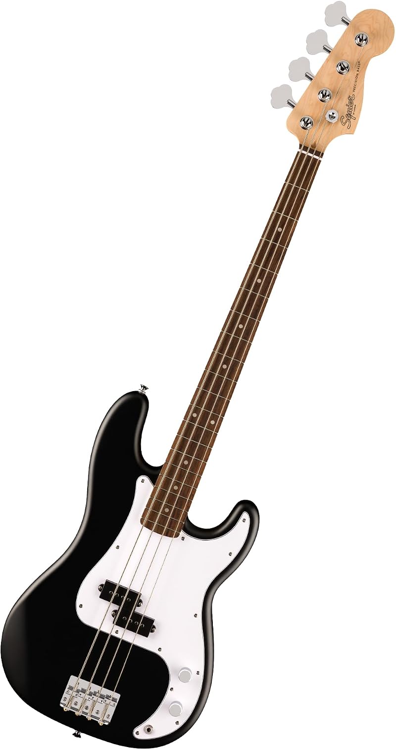 Fender Squier Debut Precision Bass Laurel Fingerboard White Pickguard Black