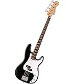 Amazon.com: Squier Mini Precision Bass, Black, Laurel Fingerboard
