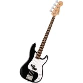 Fender Squier Debut Series Precision Bass Guitar, Beginner Guitar, with 2-Year Warranty, Includes Free Lessons, Black with Matte Finish