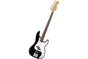 Fender Squier Debut Series Precision Bass Guitar, Beginner Guitar, with 2-Year Warranty, Includes Free Lessons, Black with Matte Finish