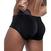 NonEcho Men Padded Underwear Briefs Boxers Men Butt Booster Hip Enhancer 4 Detachable Pads