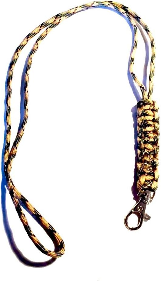 Dog Whistle Lanyard with Cobra Stitch Design 3mm in Desert Camo DPM