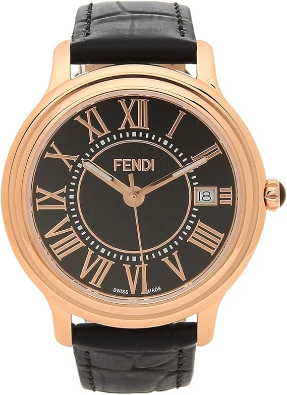 Amazon フェンディ 腕時計 メンズ Fendi F ブラック ピンクゴールド 並行輸入品 メンズ腕時計 腕時計 通販