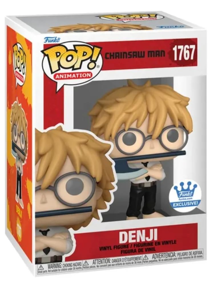 Funko Pop! Denji Chainsaw Man #1767 | Collectible Vinyl Figure | Exclusive Edition with Detailed Design | Inspired by Action & Horror Anime | Gift for Fans & Collectors Otaku