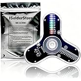 ISolderStore Soldering Practice Kit 3 Leaves Fidget Spinner Soldering Project Electronics Kit LED Flashing Light DIY Electronic Board, STEM Soldering Project for Hobbyists, Engineers, and Students