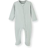 ACESTAR Baby Footies Pajamas, 2-Way Zipper Baby Sleepers with Mitten Cuffs - Long Sleeve Baby Zip Up Onesie for 0-12 Months