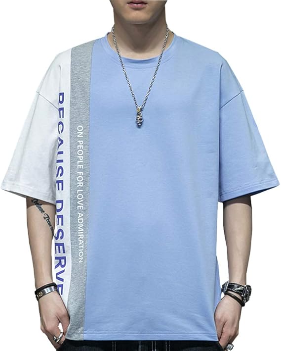 Amazon メンズtシャツ 春夏 半袖 カジュアルトップス ゆったり 大きい サイズ 無地 透けない 丸襟 ゆったり おしゃれ メンズ 大きいサイズ Tシャツ Tシャツ カットソー 通販
