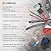 LAMPHUS 12V 40A Off Road LED Light Bar Relay Wiring Harness Kit for ATV - Blue ON/Off Switch