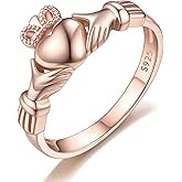 ChicSilver 925 Sterling Silver Claddagh/Triquetra Celtic Knot Promise Ring Size 4-12