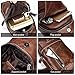 QUORA Men Genuine Leather Business Casual Brown Black Shoulder Crossbody Bag as