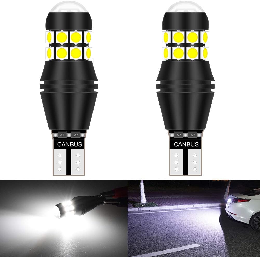 KATUR T15 W16W 921 912 T16 902 LED Bulb High Power 20pcs 3030SMD Extremely Bright 2000 LM Replace for Car Reversing Light Backup Parking Light Tail Light Bulbs,6500K Xenon White(Pack of 2)