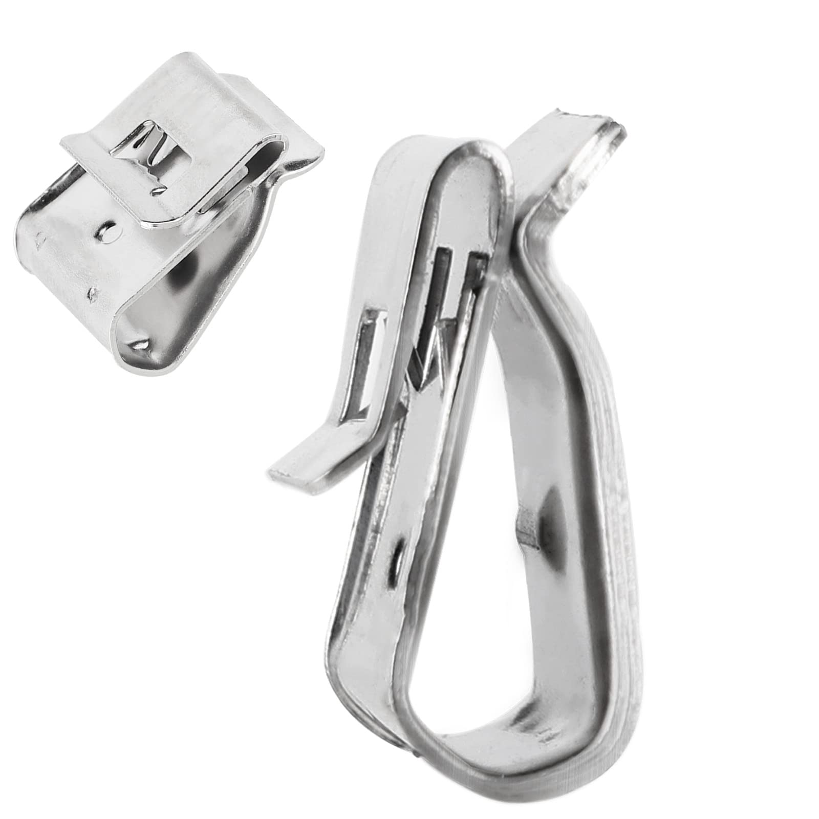 Lalago Stainless Steel B-Type Cable Clips, Pack of 50, 5-6 mm Cable Diameter, Silver