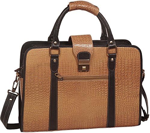 TLB 16" Leather Briefcase Messenger Bag for Women or Briefcase Leather Bag for Men Leather Laptop for 15.6 inch Laptop