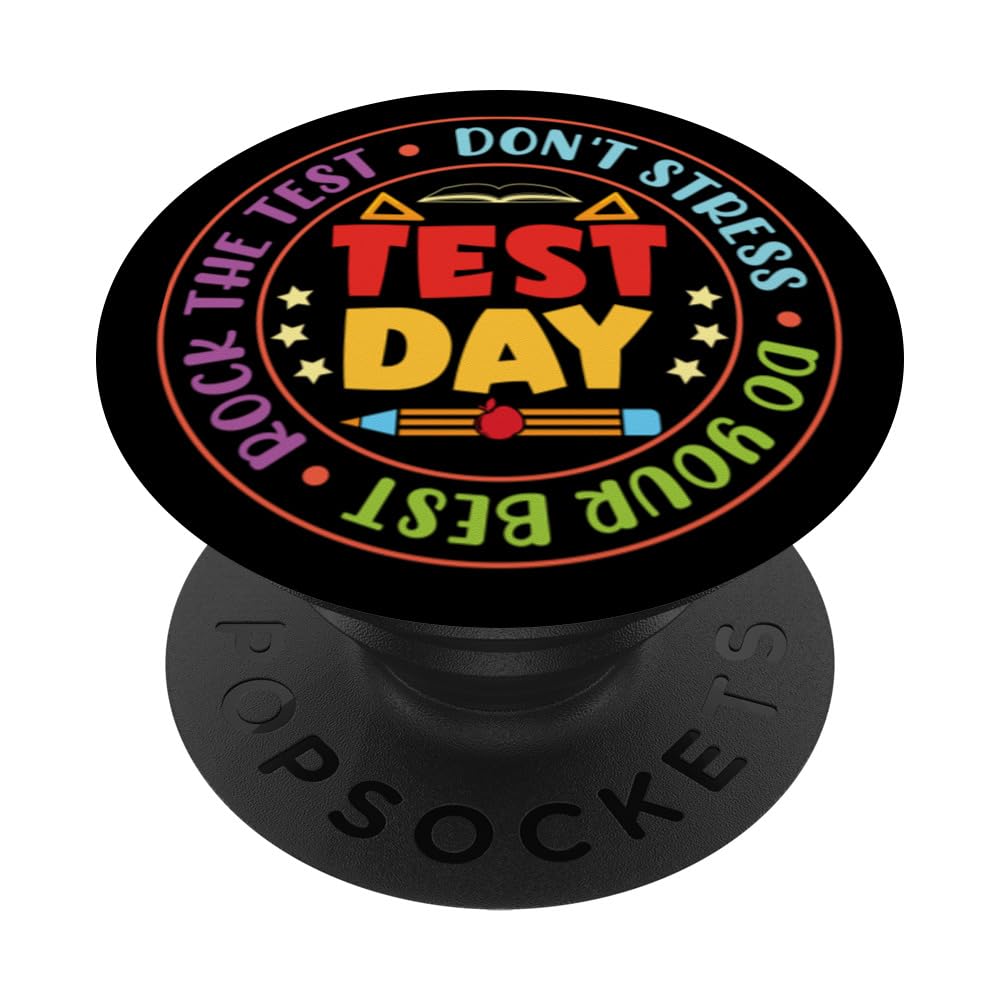 Student Don't Stress Do Your Best Teacher Test Day Women PopSockets Swappable PopGrip