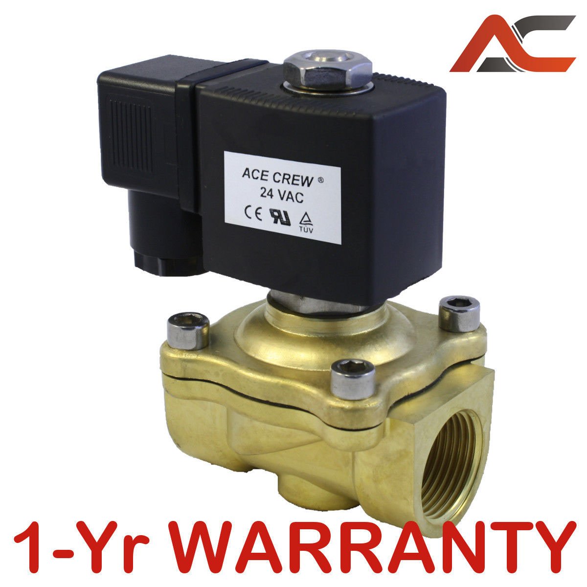 Solenoid Valves 3/4 Inch 24 VAC Normally Closed Brass Solenoid Valve JEM&JULES Hydraulics