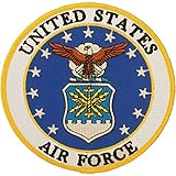 US Air Force Small Patch Military Collectibles, Patriotic Gifts for Men, Women, Teens, Veterans Great Gift Idea for Wife, Husband, Relative, Boyfriend, Girlfriend, Grandparent, Fiance or Friend. Perfect Christmas Stocking Stuffer or Veterans Day Gift Idea. Design: For Women or Men!