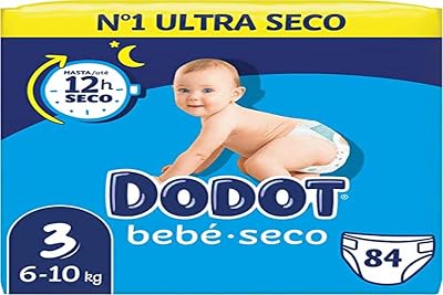 Bébé sec Couches Taille 3, 6kg-10kg, 84 couches, Garantissent jusqu'à 12 heures au sec