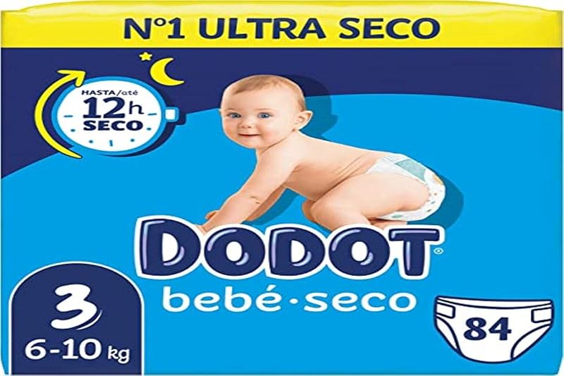 Bébé sec Couches Taille 3, 6kg-10kg, 84 couches, Garantissent jusqu'à 12 heures au sec