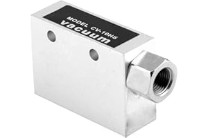 WALFRONT Vacuum Generator CV-10HS 1/8"PT Female Thread Dia Vacuum Ejector Generator Pneumatic Vacuum Air Fitting Pneumatic Fitting 0.1~0.6MPa 46L/min