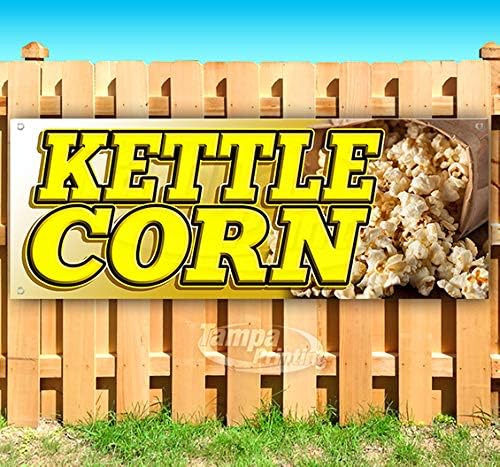 Amazon Com Kettle Corn 13 Oz Heavy Duty Vinyl Banner Sign With