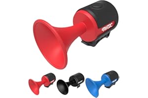 CHRISPHIL Electric Bicycle Horn with USB Port, Red and Black, Portable Bike Accessory