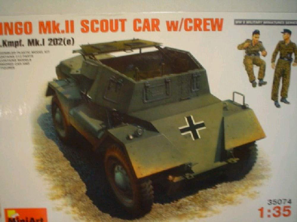 Miniart 1:35 Scale Dingo Mk II Pz.Kpfw.Mk I 202(e) w/Crew Plastic Model Kit