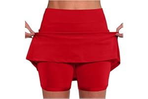Skorts for Woman Tummy Control Mini Skirt with Shorts Underneath High Waisted Dressy Casual Flowy Boho Skort 2026