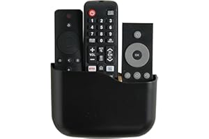 LINFIDITE TV Remote Holder Wall Mount Remote Control Holder for Bed Universal Bedside Wall Remote Holder Caddy Organizer Hole-Free Remote Control Holder (For 2 Or 3 Remote Controls–Black–Quantity1