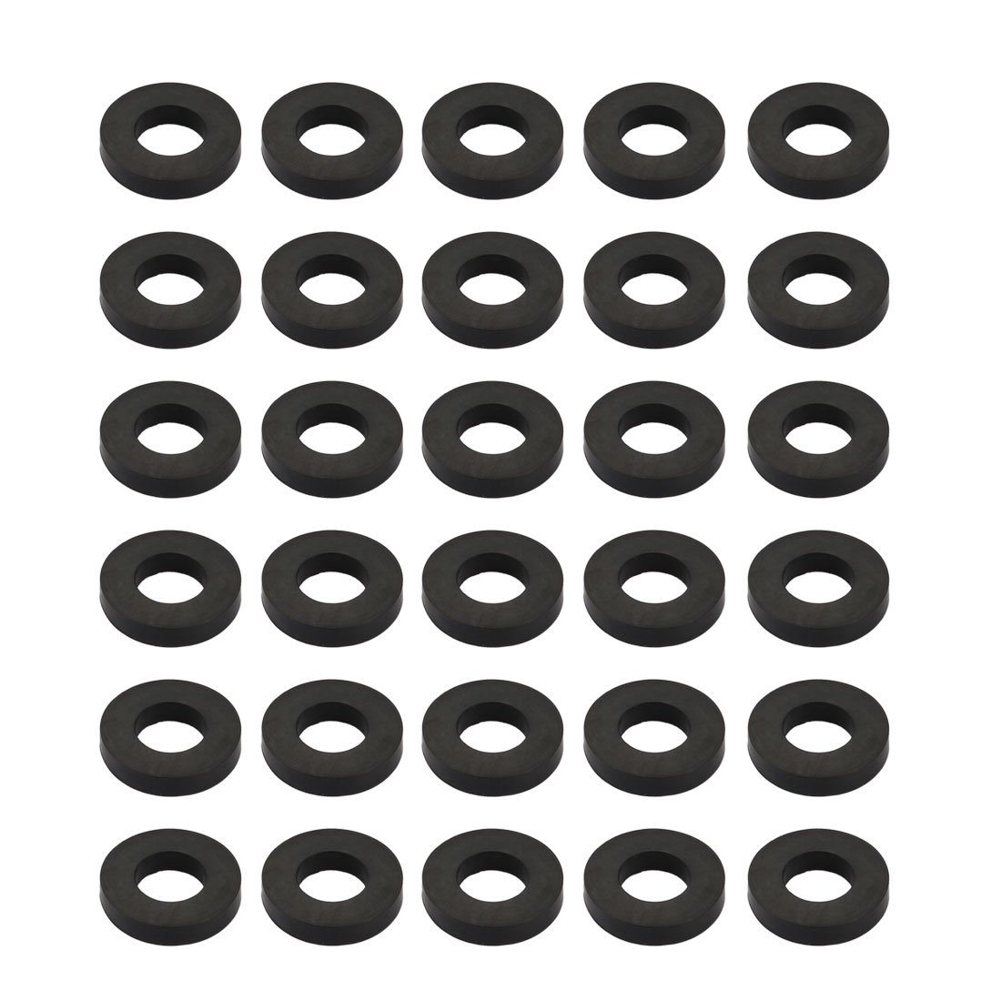 sourcingmap Nitrile Rubber Flat Washers 12mm OD 6mm ID 2.2mm Thickness for Faucet Pipe Water Hose, Pack of 30