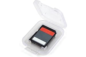 Transparent Plastic Standard SD SDHC Memory Card Case Holder Box Storage Boxes, Secure Digital Memor-y Card Case Holder, for 