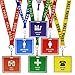 6 Pack - Student Hall Pass Lanyards with Unbreakable Card Passes & Safety Breakaway Lanyards (Hall, Bathroom, Library, Office & Nurse) - Classroom/School Supplies for Teachers by Specialist ID