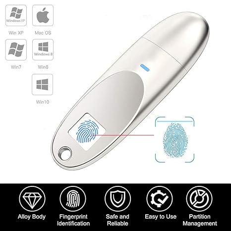 Fingerabdruck verschlüsselt USB Flash Drive 32G U Disk Fingerabdruckverschlüsselung Fingerabdruckscanner Fingerabdrucksensor 