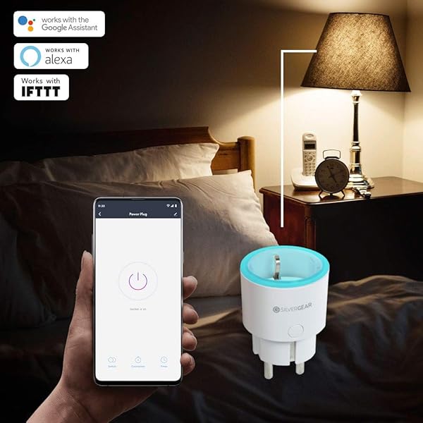 Silvergear Smart Steckdose WLAN Steckdose 9er Pack Alexa Steckdose Smart Home Stecker Stromverbrauch Messen Fernbedienbar Sprachsteuerung Funktionieren mit Google Home Alexa App