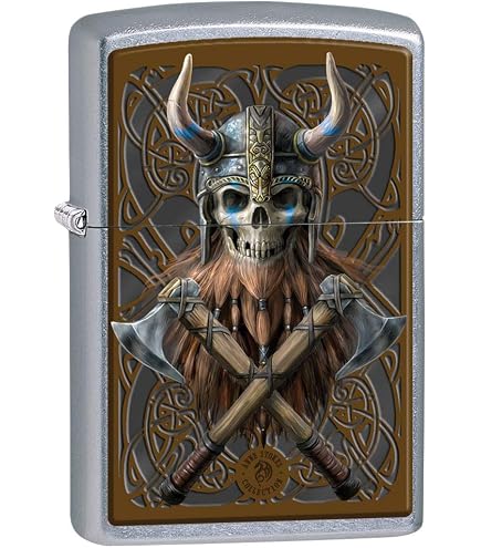 ZIPPOライター Amazon.com: Zippo Lighter: Odin with Ravens - Brushed Chrome 81469