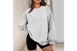 Women's Oversized Fleece Pullover - Crewneck Sweater, Soft Winter Comfort
