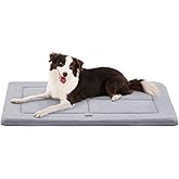 Made4Pets Dog Crate Pad Bed for Medium Large Dogs, Washable & Reversible, Anti-Slip Kennel Mat for Cozy Sleeping, Soft Fluffy Dog Bed for Indoor & Outdoor Use, 35"x23", Gray
