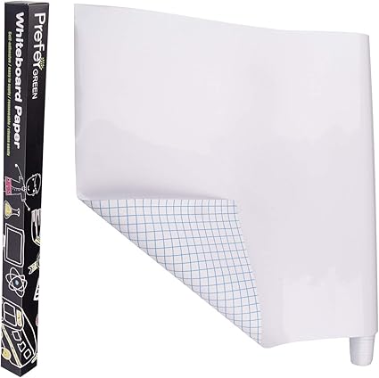 Amazon Prefer グリーン粘着ホワイトボード壁デカールステッカー 78 7インチ 17 7インチ エクストララージ 強力 耐久性 ドライイレース 壁紙メッセージボード 子供 オフィス 学校 自宅用 マーカーペン1本付き ホワイトボード 文房具 オフィス用品