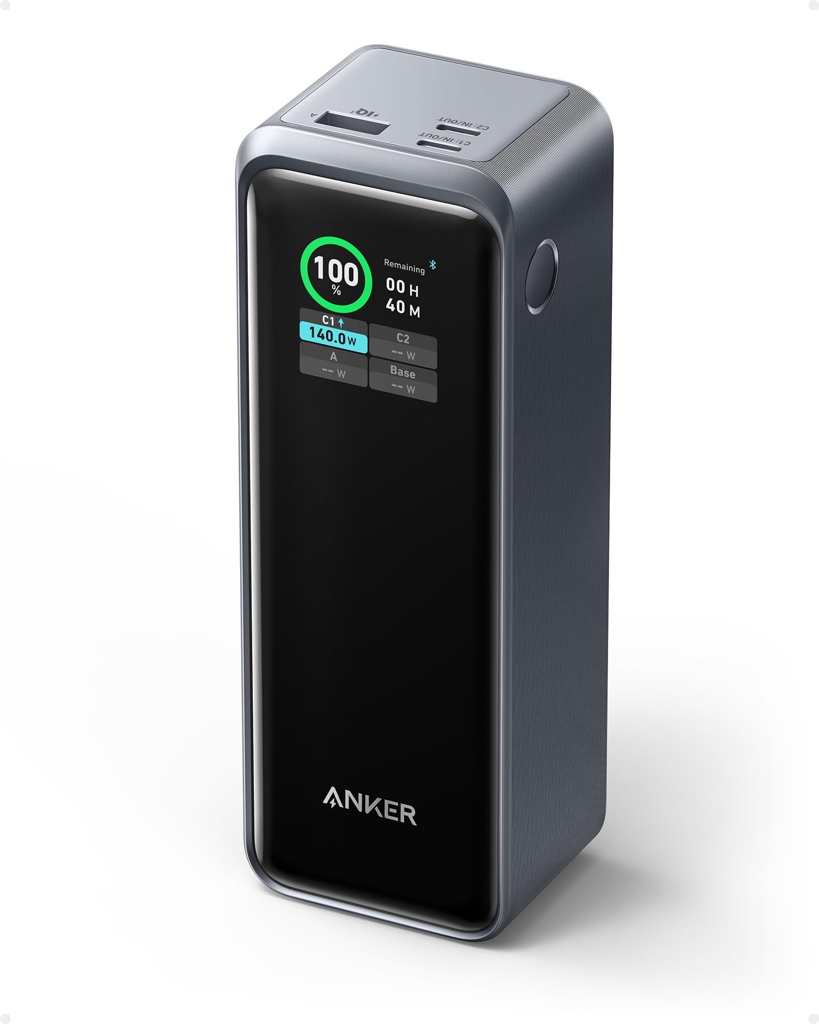 Anker Prime Power Bank, cargador portátil de 27,650 mAh, 3 puertos, 250 W para viajes, aprobado por la TSA, aplicación inteligente, para MacBook Pro/Air, iPhone 16/15/14 Series, Samsung, computadoras portátiles y más (base de carga no incluida)