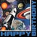 Solar System Outer Space Blast Happy Birthday Supplies Bundle Pack for 16 (Plus 16 Planet Stars Stickers)